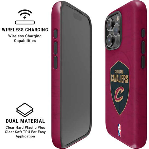 NBA Cleveland Cavaliers Distressed iPhone 16 Pro Magsafe Impact Case